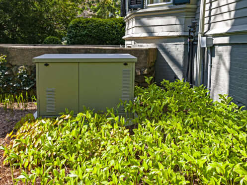 Whole-home generator outside a Pensacola home